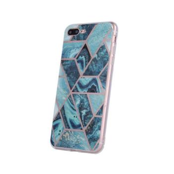Samsung Galaxy A02s hátlap tok, TPU tok, márvány mintás, kék, SM-A025, Geometric Marmur kép