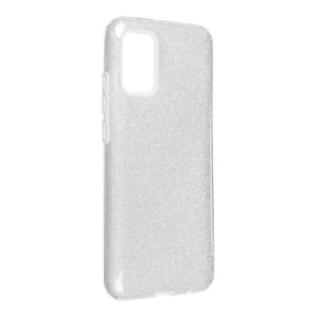 Samsung Galaxy A02S szilikon tok, csillámos, hátlap tok, ezüst, SM-A025, Shining kép