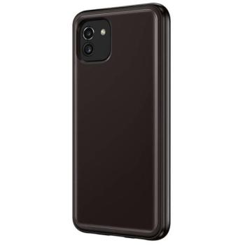 Samsung Galaxy A03 Soft Clear gyári szilikon tok, fekete, EF-QA036TB kép
