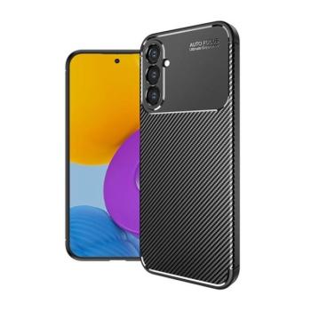 Samsung Galaxy A03s SM-A037F, Szilikon tok, közepesen ütésálló, légpárnás sarok, karbon minta, fekete kép