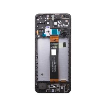 Samsung Galaxy A04s LCD modul kerettel, OEM jellegű, fekete ( A047F ) kép