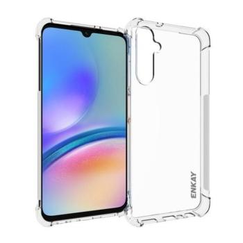 Samsung Galaxy A05s SM-A057F, Szilikon tok, közepesen ütésálló, légpárnás sarok, Enkay, átlátszó kép
