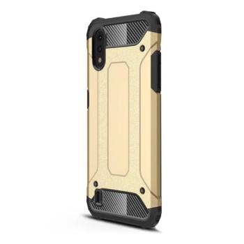Samsung Galaxy A10e SM-A102U, Műanyag hátlap védőtok, Defender, fémhatású, arany kép