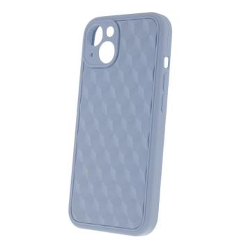 Samsung Galaxy A13 4G, hátlap tok, szilikon tok, mikroszálas belső, kék, SM-A135, 3D Cube Ice kép
