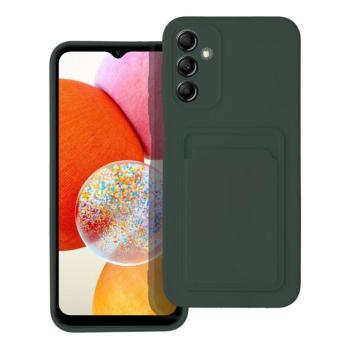 Samsung Galaxy A14 4G/5G szilikon tok, hátlap tok, bankkártya tartós, zöld, SM-A145, SM-A146, Card kép