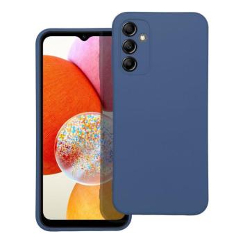 Samsung Galaxy A14 4G/5G szilikon tok, matt, velúr belső, kék, SM-A145, SM-A146, Silicone kép