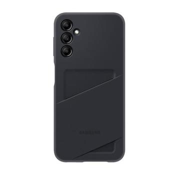 Samsung Galaxy A14 5G SM-A146B, Szilikon tok, kártyatartóval, fekete, gyári kép