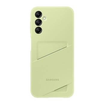Samsung Galaxy A14 5G SM-A146B, Szilikon tok, kártyatartóval, zöld, gyári kép