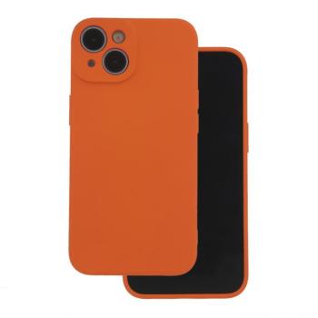 Samsung Galaxy A15 4G/5G szilikok tok, hátlap tok, velúr belső, narancssárga, matt, SM-A155, SM-A156, Silicone Case kép