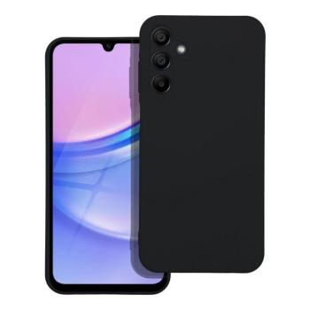 Samsung Galaxy A15 4G/5G szilikon tok, matt, velúr belső, fekete, SM-A155, SM-A156, Silicone kép