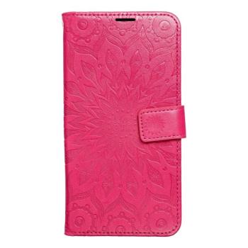 Samsung Galaxy A15 4G/5G telefon tok, könyvtok, oldalra nyíló tok, mágnesesen záródó, sötét magenta, mandala, SM-A155, SM-A156, Mezzo kép