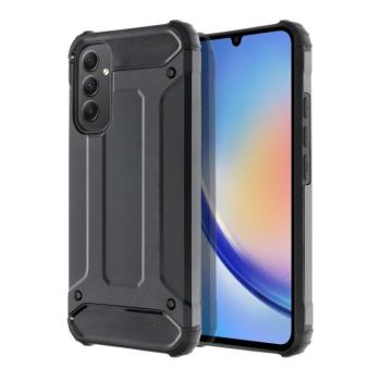Samsung Galaxy A15 4G/5G ütésálló hátlap tok, fekete, SM-A155, SM-A156, Defender II kép