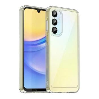 Samsung Galaxy A16 4G / A16 5G SM-A165F / A166B, Műanyag hátlap védőtok + szilikon keret, közepesen ütésálló, átlátszó hátlap, átlátszó kép