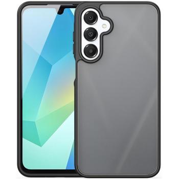 Samsung Galaxy A16 4G / A16 5G SM-A165F / A166B, Műanyag hátlap védőtok + szilikon keret, közepesen ütésálló, légpárnás sarok, Dux Ducis Yind, áttetsző/fekete kép