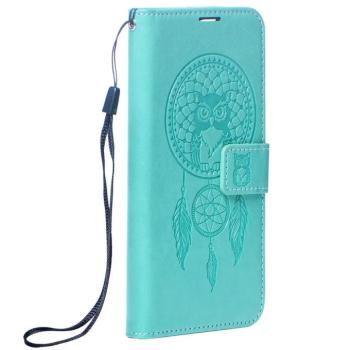 Samsung Galaxy A16 4G / A16 5G SM-A165F / A166B, Oldalra nyíló tok, kártyatartóval, kézpánttal, Álomfogó minta, Mezzo Book, mintás/zöld kép