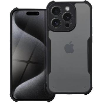 Samsung Galaxy A16 4G / A16 5G SM-A165F / A166B, Szilikon tok, közepesen ütésálló, légpárnás sarok, akril hátlap, Anti-Drop Case, átlátszó/fekete kép