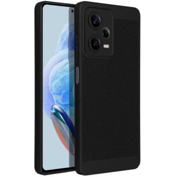 Samsung Galaxy A17 4G / A17 5G SM-A175F / A176B, Műanyag hátlap védőtok, légáteresztő, lyukacsos minta, Breezy, fekete kép