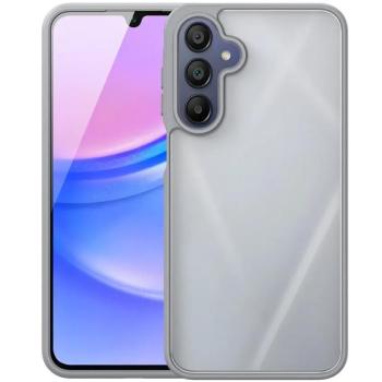 Samsung Galaxy A17 4G / A17 5G SM-A175F / A176B, Műanyag hátlap védőtok + szilikon keret, közepesen ütésálló, légpárnás sarok, Dux Ducis Yind, áttetsző/szürke kép