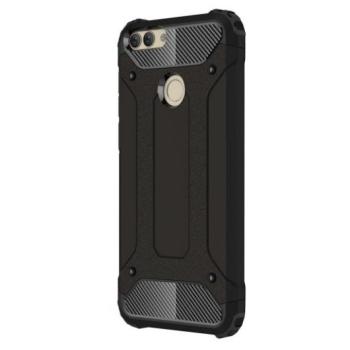 Samsung Galaxy A20 / A30 SM-A205F / A305F, Műanyag hátlap védőtok, Defender, fémhatású, fekete kép