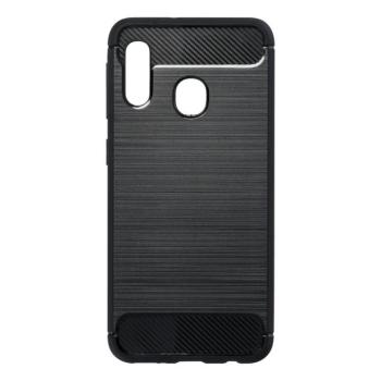 Samsung Galaxy A20e szilikon tok, fekete, SM-A202, Carbon fiber kép