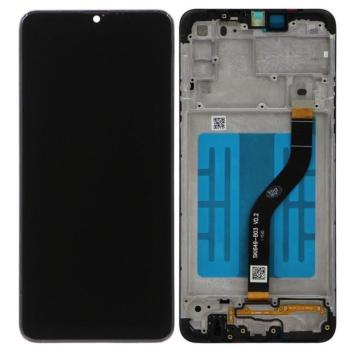 Samsung Galaxy A20s LCD + érintőpanel kerettel, fekete, SM-A207 kép