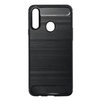 Samsung Galaxy A20s szilikon tok, fekete, SM-A207, Carbon fiber kép