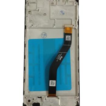 Samsung Galaxy A21 LCD + érintőpanel kerettel, fekete, SM-A215 kép