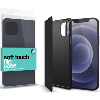 Samsung Galaxy A21 SM-A210F, Oldalra nyíló tok, stand, Xprotector Soft Touch Flip, fekete kép