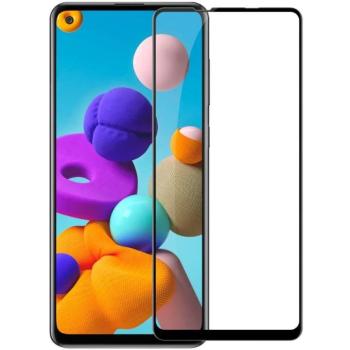 Samsung Galaxy A21s karcálló edzett üveg TELJES KÉPERNYŐS FEKETE Tempered Glass kijelzőfólia kijelzővédő fólia kijelző védőfólia eddzett SM-A217 kép