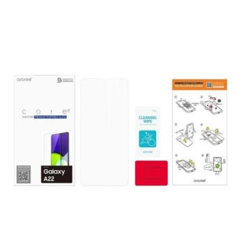 Samsung Galaxy A22 4G SM-A225F, Kijelzővédő fólia, ütésálló fólia (az íves részre NEM hajlik rá!), Tempered Glass (edzett üveg), Clear, gyári kép