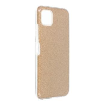 Samsung Galaxy A22 4G szilikon tok, csillámos, hátlap tok, arany, SM-A225, Shining kép