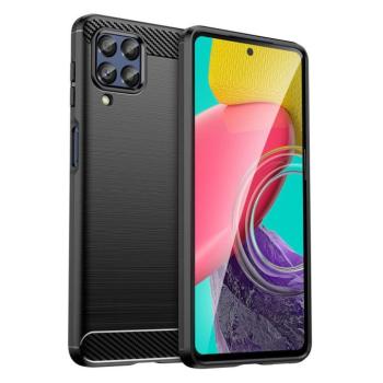 Samsung Galaxy A22 4G szilikon tok, fekete, SM-A225, Carbon fiber kép