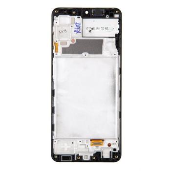 Samsung Galaxy A22 kompatibilis LCD modul kerettel, OEM jellegű, fekete kép