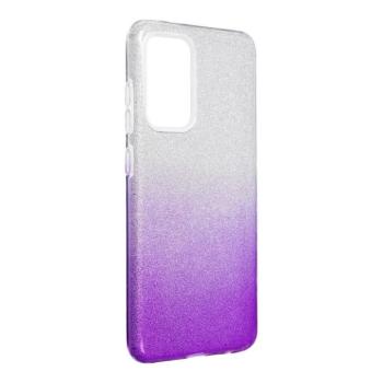 Samsung Galaxy A23 4G / 5G szilikon tok, csillámos, hátlap tok, lila-ezüst, SM-A235, SM-A236, Shining kép