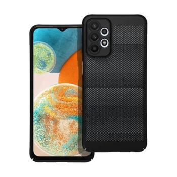 Samsung Galaxy A23 4G / A23 5G SM-A235F / A236U, Műanyag hátlap védőtok, légáteresztő, lyukacsos minta, Breezy, fekete kép
