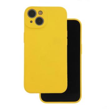 Samsung Galaxy A25 szilikon tok, hátlap tok, velúr belső, sárga, matt, SM-A256, Silicone Case kép