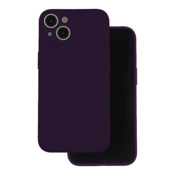 Samsung Galaxy A25 szilikon tok, hátlap tok, velúr belső, sötétlila, matt, SM-A256, Silicone Case kép