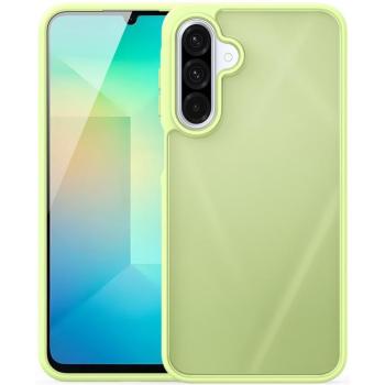 Samsung Galaxy A26 5G SM-A266B, Műanyag hátlap védőtok + szilikon keret, közepesen ütésálló, légpárnás sarok, Dux Ducis Yind, áttetsző/zöld kép