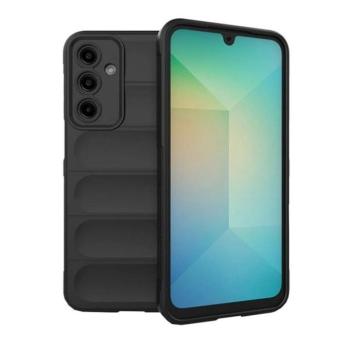 Samsung Galaxy A26 5G SM-A266B, Szilikon tok, közepesen ütésálló, 3D minta, fekete kép