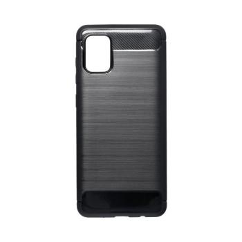 Samsung Galaxy A31 szilikon tok, fekete, SM-A315, Carbon fiber kép