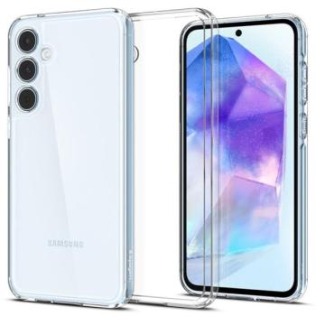 Samsung Galaxy A35 5G SM-A356B, Műanyag hátlap védőtok + szilikon keret, Spigen Ultra Hybrid, átlátszó kép