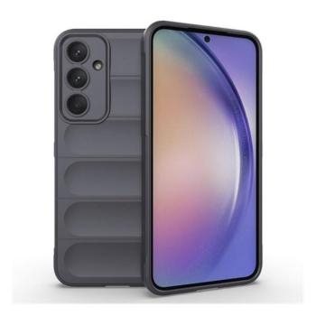 Samsung Galaxy A35 5G SM-A356B, Szilikon tok, közepesen ütésálló, 3D minta, sötétszürke kép