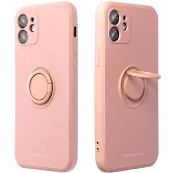 Samsung Galaxy A35 5G SM-A356B, Szilikon tok, stand, telefontartó gyűrű, Roar Amber, rózsaszín kép