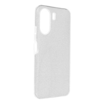 Samsung Galaxy A35 5G szilikon tok, csillámos, hátlap tok, ezüst, SM-A356, Shining kép