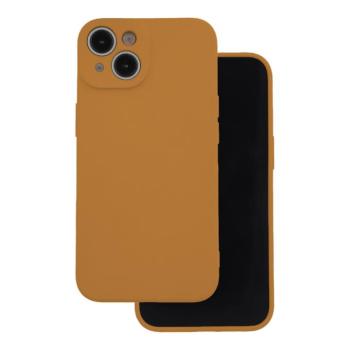 Samsung Galaxy A35 szilikon tok, hátlap tok, velúr belső, barna, matt, SM-A356, Silicone Case kép
