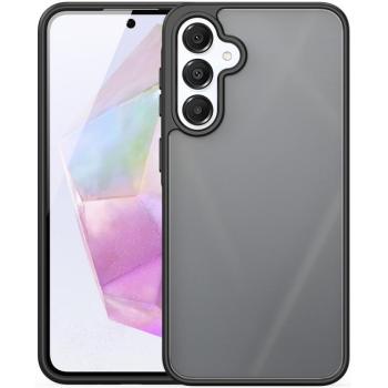 Samsung Galaxy A36 5G / A56 5G SM-A366B / A566B, Műanyag hátlap védőtok + szilikon keret, közepesen ütésálló, légpárnás sarok, Dux Ducis Yind, áttetsző/fekete kép