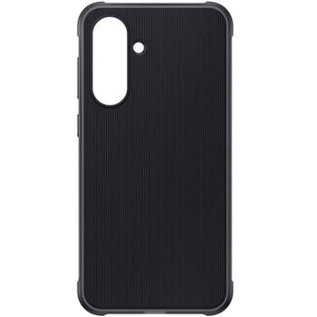 Samsung Galaxy A36 5G SM-A366B, Műanyag hátlap védőtok, dupla rétegű, gumírozott, közepesen ütésálló, csíkos minta, Rugged Case, fekete, gyári kép