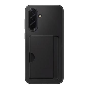 Samsung Galaxy A36 5G SM-A366B, Szilikon tok, kártyatartóval, fekete, gyári kép