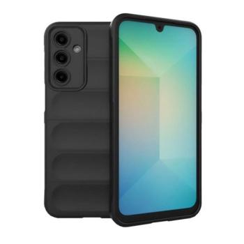 Samsung Galaxy A36 5G SM-A366B, Szilikon tok, közepesen ütésálló, 3D minta, fekete kép
