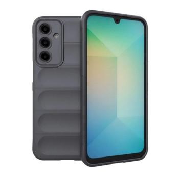 Samsung Galaxy A36 5G SM-A366B, Szilikon tok, közepesen ütésálló, 3D minta, sötétszürke kép